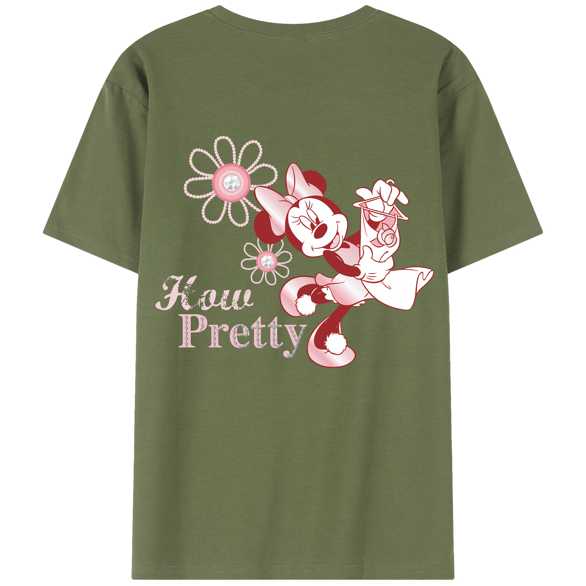 （画像用） ミッキーマウス Mickey Mouse 綿100％半袖Tシャツ（背面プリント）